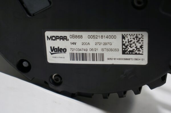 ALTERNATOR FIAT PANDA YSPILON HYBRID 00521814000