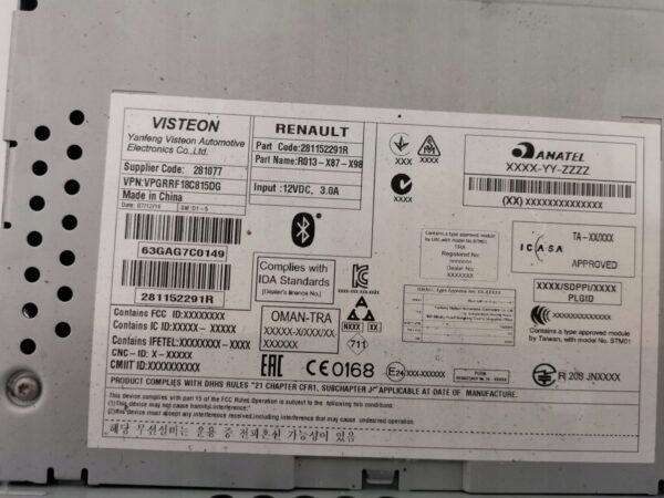 RENAULT CLIO IV RADIO 281152291R