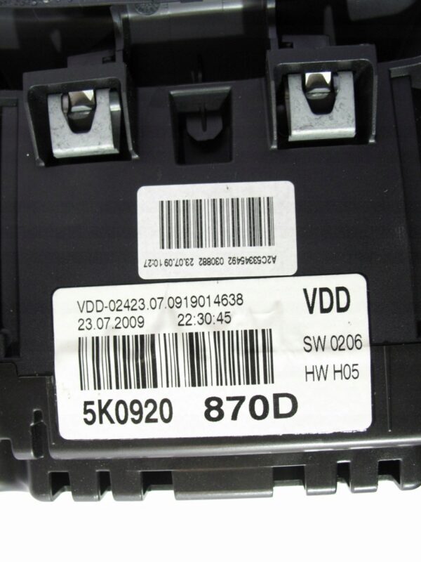 LICZNIK ZEGARY VW GOLF VI 1.4TSI CAXA 5K0920870D