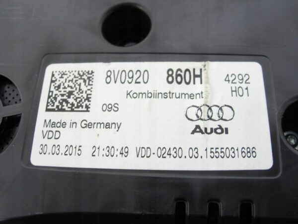 LICZNIK ZEGARY AUDI A3 8V 1.6 TDI 8V0920860H CRKB