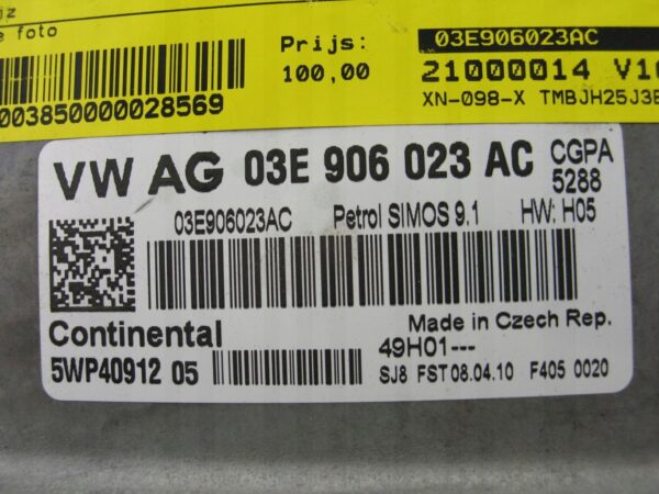 KOMPUTER SILNIKA VW POLO FABIA II 1.2B 03E906023AC