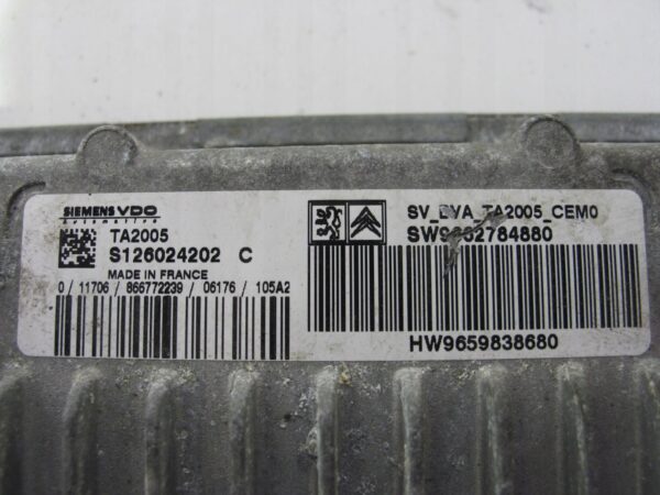 KOMPUTER SILNIKA PEUGEOT 307 1.6 16V S126024202C