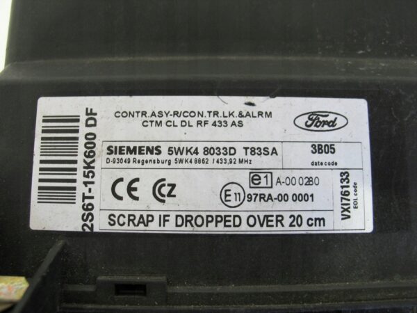 MODUŁ KOMFORTU FORD FIESTA MK6 FUSION 5WK48033D