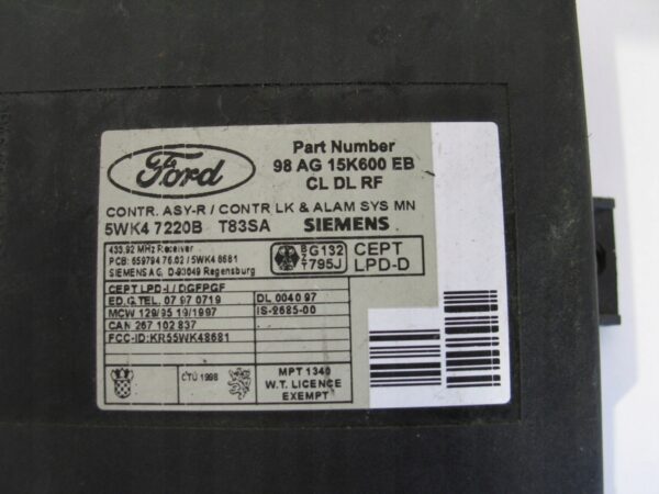 13505544720-696b46b84fcd8 MODUŁ KOMFORTU FORD FOCUS MK1 98AG15K600EB