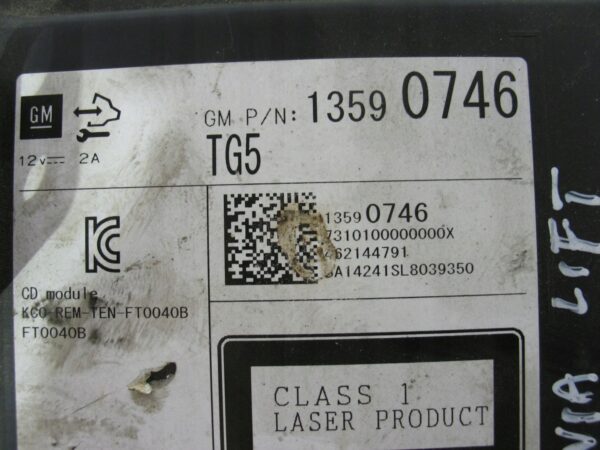 ZMIENIARKA PŁYT 6 CD OPEL INSIGNIA A LIFT 13590746