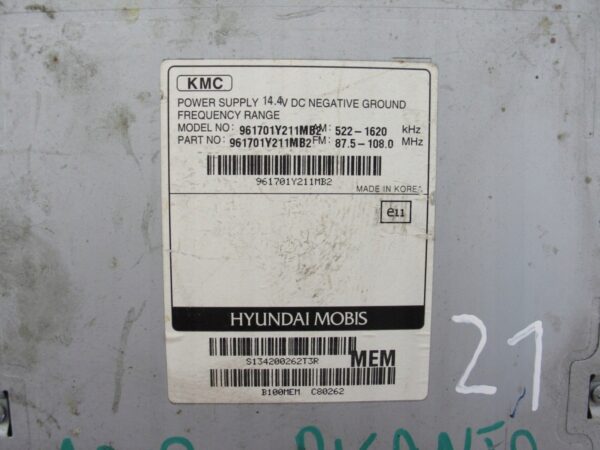 RADIO FABRYCZNE MP3 BLUETOOTH PICANTO 961701Y211