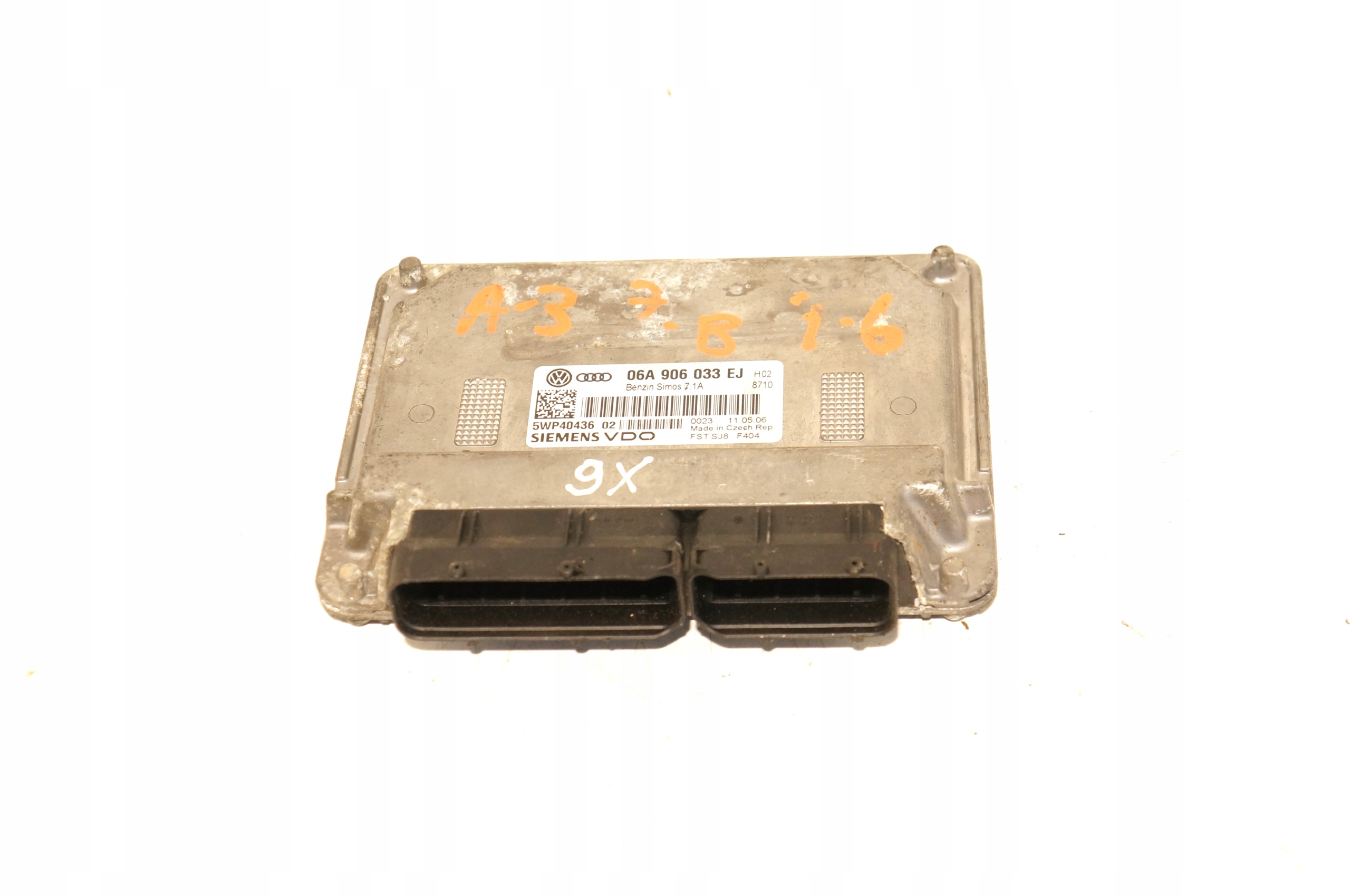 15134898910-696a89baae462 KOMPUTER STEROWNIK ECU AUDI A3 8P 1,6 MPI BENZYNA 06A906033EJ 5WP40436