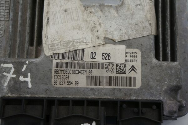 15137492310-696a89adf4159 KOMPUTER STEROWNIK ECU SILNIKA PEUGEOT 207 1,6 HDI 9HZ 9663755480 EDC16C34