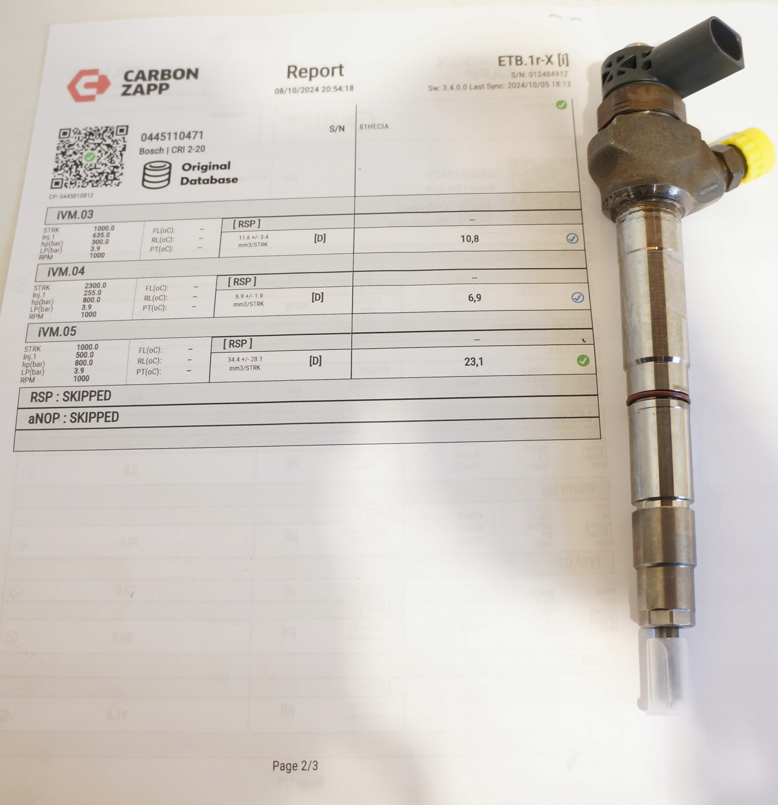 WTRYSKIWACZ WTRYSK AUDI A6 C7 2,0 TDI 04L130277AE WYDRUK