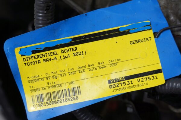 16226732365-696932b2b78cb REDUKTOR DYFER TYŁ LEXUS NX TOYOTA RAV4 2,5 HYBRYDA TZ215-X001