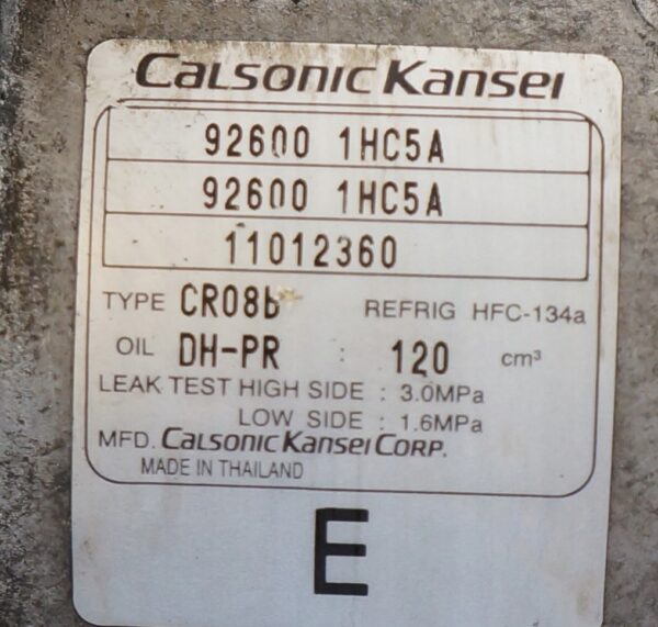 16608087151-69692fe117739 KOMPRESOR KLIMATYZACJI NISSAN NOTE E12 MICRA IV K13 1.2 92600-1HC5A