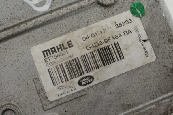 CHŁODNICA SPALIN LANDROVER DISCOVERY SPORT EVOQUE 2.0D G4D3-9F464-BA