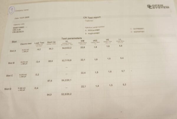 17147768824-6969261678ccd WTRYSKIWACZ WTRYSK PEUGEOT PATRNER CITROEN C3 1,5 E-HDI 0445110955 WYKRES