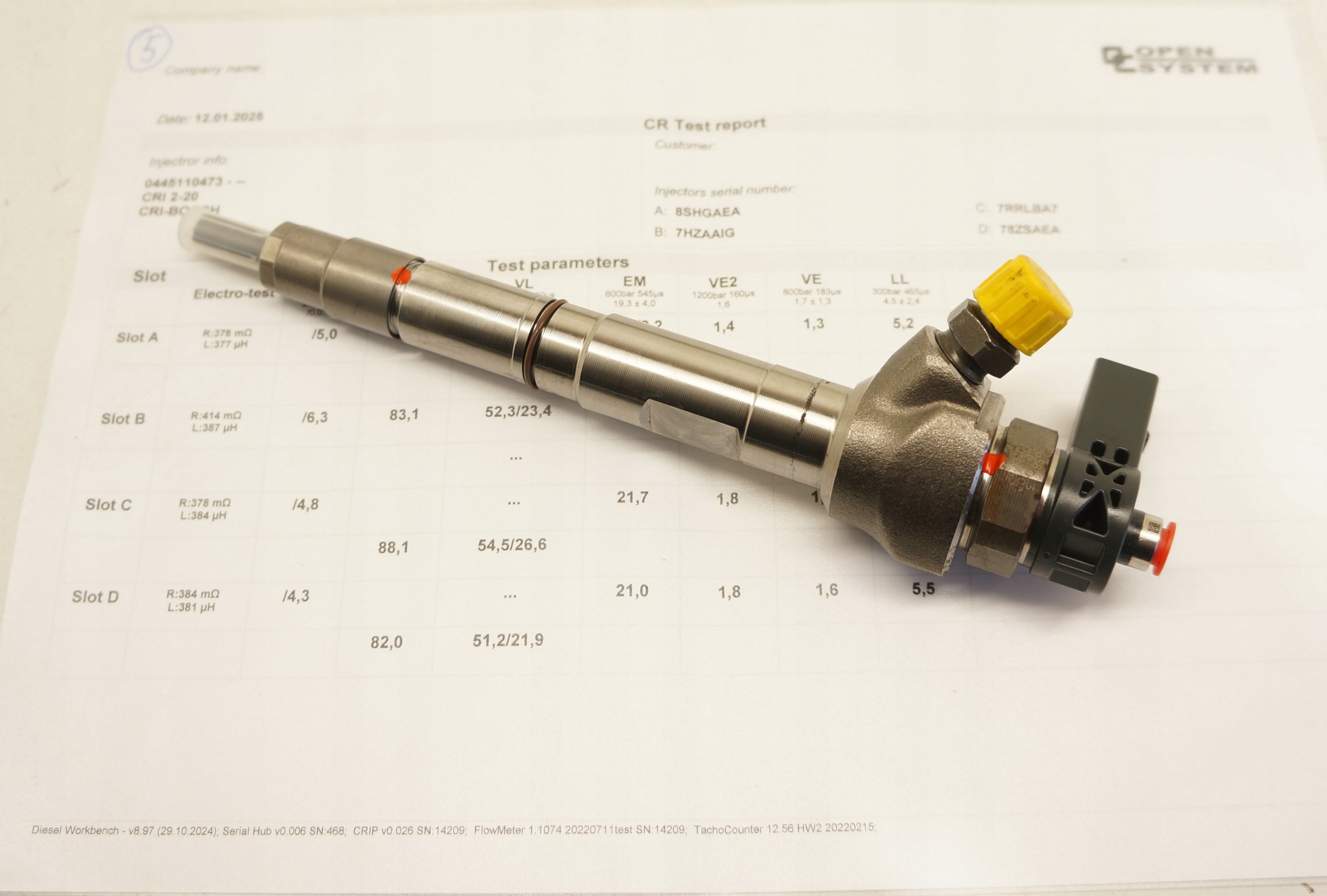 17147855204-6969260196ab3 WTRYSKIWACZ WTRYSK VW GOLF A3 PASSAT 1,6TDI 0445110473 04L130277AD WYKRES