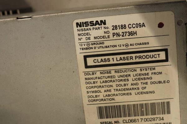 17167149850-696924f94aedc RADIO FABRYCZNE ZMIENIARKA NISSAN MURANO PN-2736H 28188 CC09A
