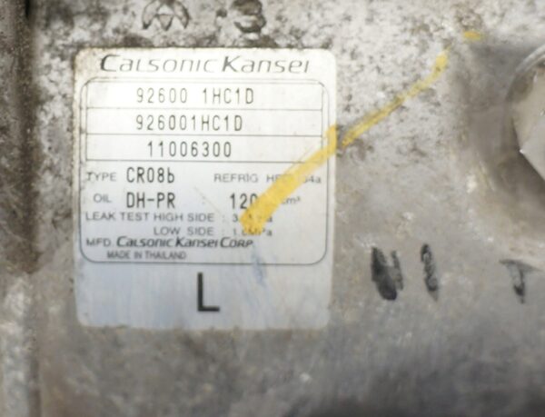 KOMPRESOR KLIMATYZACJI NISSAN NOTE E12 MICRA IV 1.2 HR12 92600-1HC1D