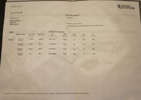 17718514780-6969142432928 WTRYSKIWACZ WTRYSK FORD FIESTA B-MAX 1.5 1.6 TDCI 0445110489 WYDRUK