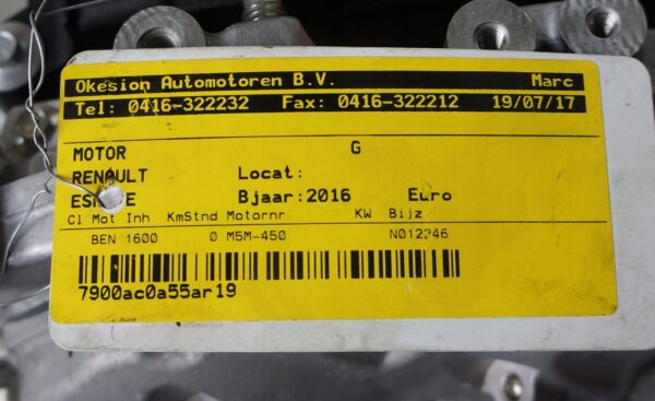 17750475376-696911d6c6a8e SILNIK ENGINE RENAULT TALISMAN MEGANE 1.6 TCE M5MB450