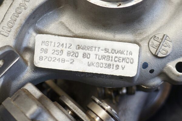 TURBOSPRĘŻARKA TURBO OPEL CORSA PEUGEOT 308 CITROEN C3 1,2THP 9825982080