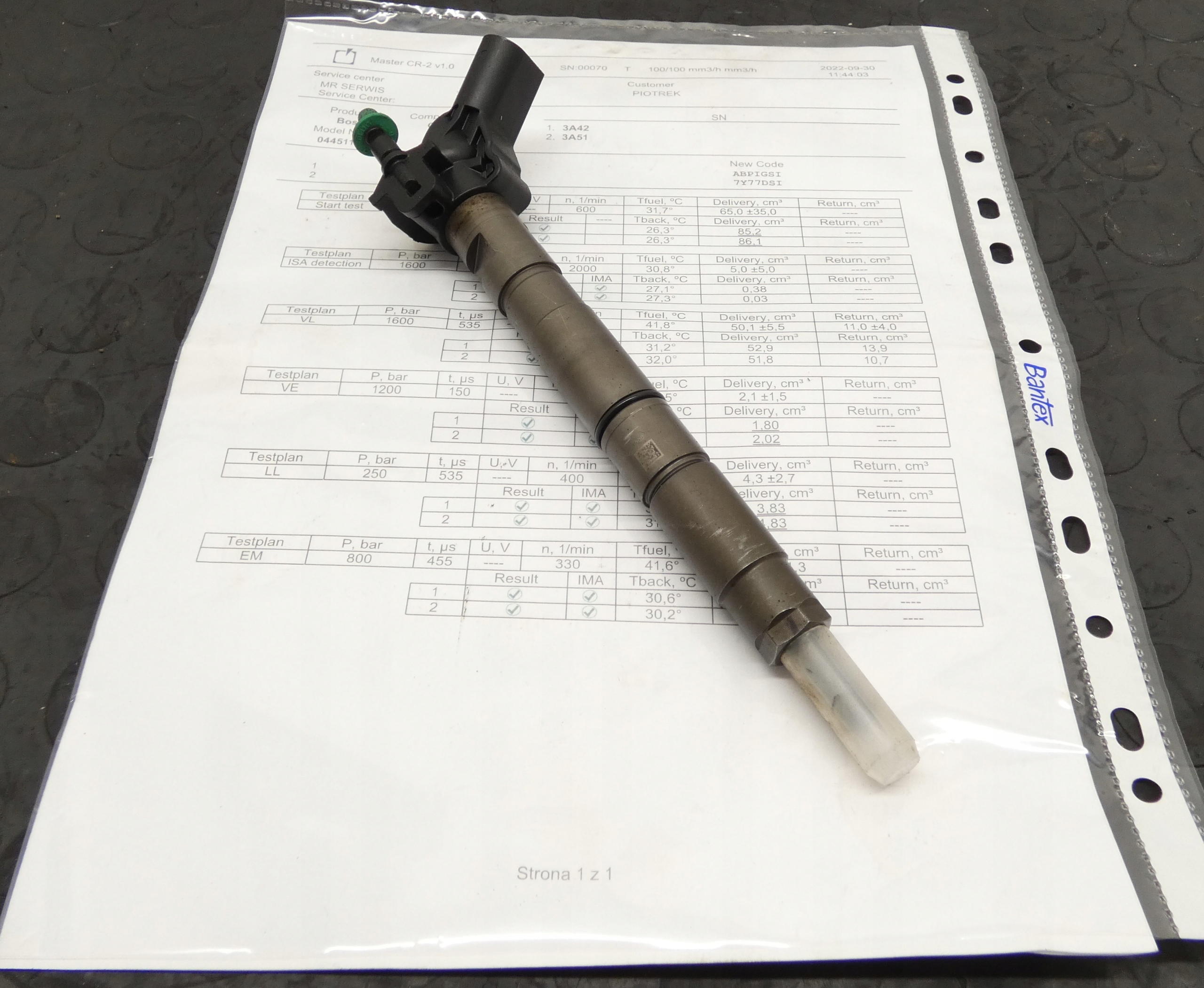 WTRYSKIWACZ AUDI A6 C6 A5 3,0 TDI 059130277Q