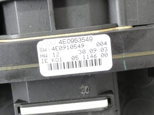 PRZEŁĄCZNIK ZEPOLONY MANETKI Audi A8 S8 D3 4E 4E0953549 4E0910549