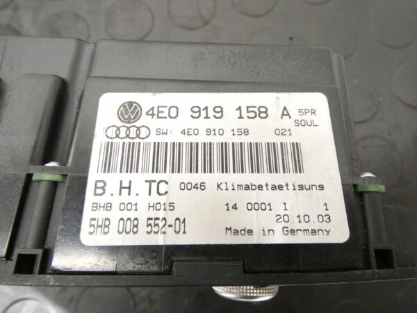 PANEL KLIMATYZACJI TYŁ AUDI A8 D3 4E0919158A