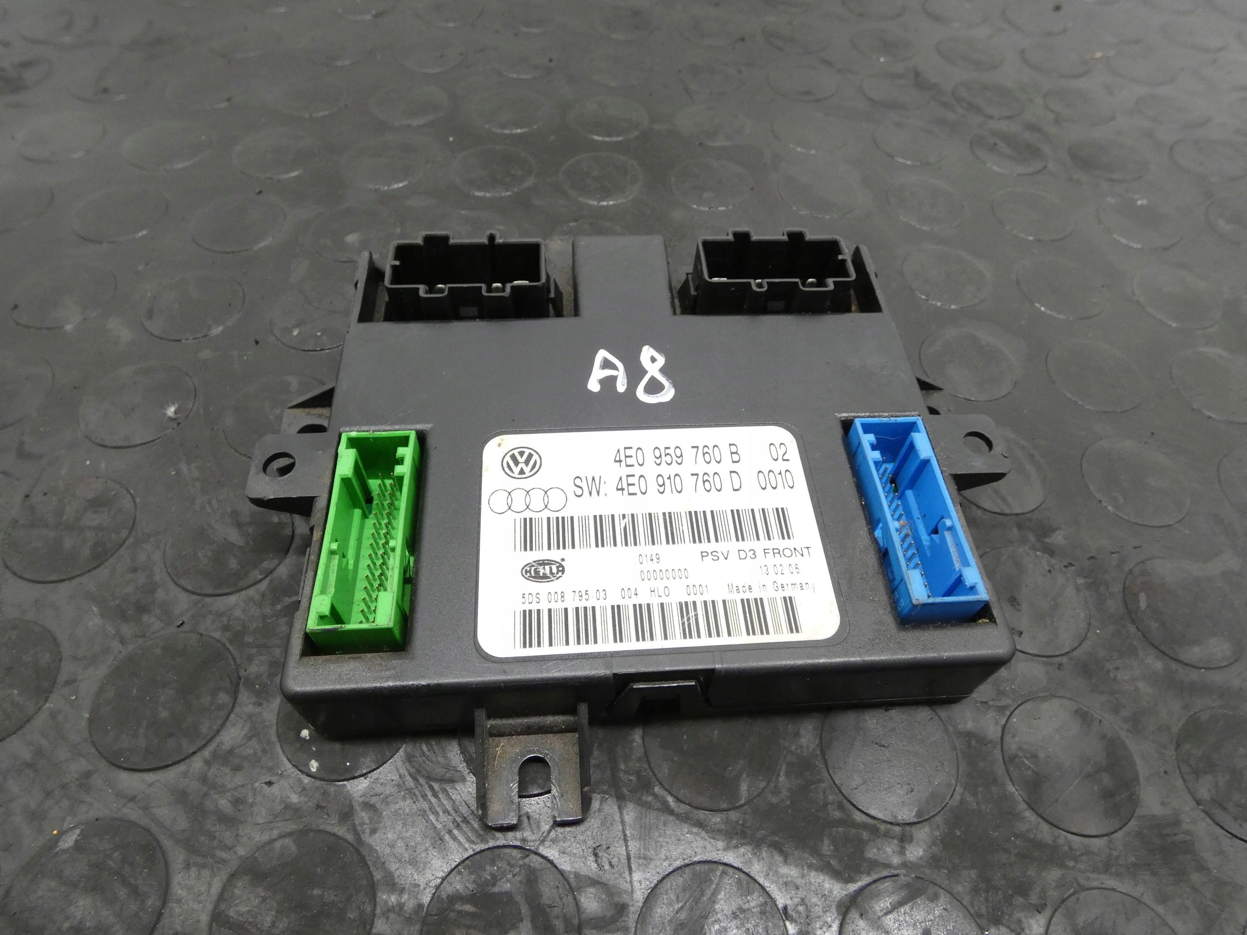 Moduł fotela Audi A8 S8 D3 4E 4E0959760B 4E0910760D