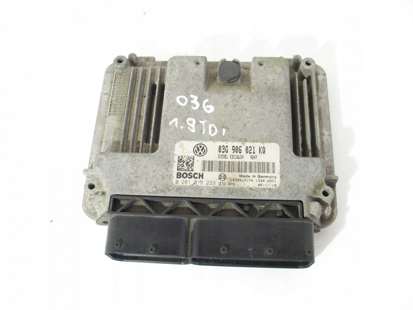 18136329347-6968e3a591007 KOMPUTER SILNIKA VW GOLF V A3 1.9 TDI 03G906021KQ