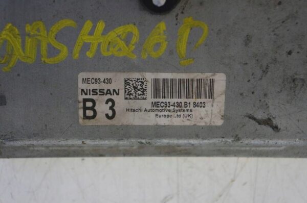KOMPUTER STEROWNIK ECU NISSAN QASHQAI J10 2,0 16V BENZYNA MEC93-430