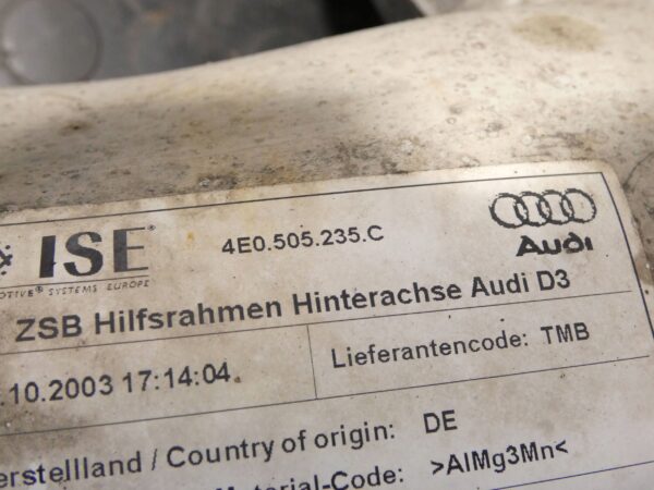 WÓZEK Sanki tylne Audi A8 S8 D3 4E 4E0505235C