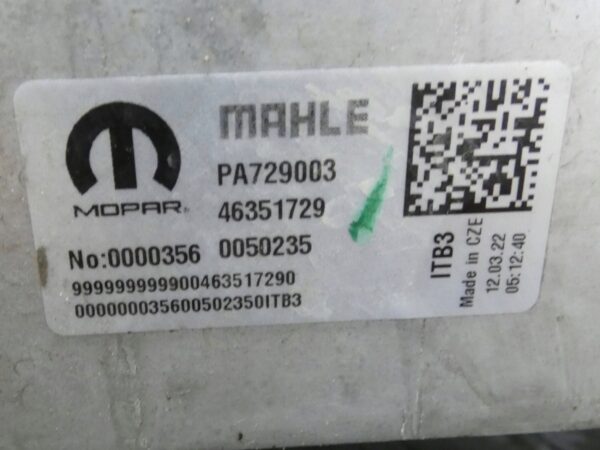 Intercooler Jeep Compass ALFA TONELE FIAT 500 1.5 HYBRID 46351729