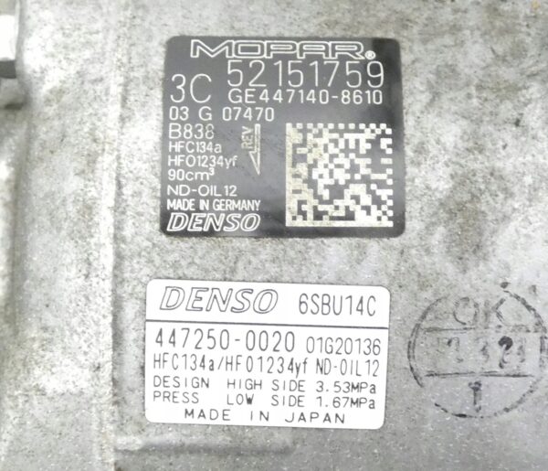 18172053762-6968d9deae119 Sprężarka klimatyzacji FIAT DOBLO TIPO COMPASS 1.6 M-JET 52151759