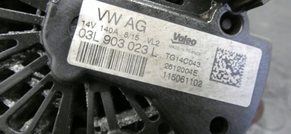 18219654952-6968d1a9e0327 Alternator VW PASSAT GOLF VII AUDI A3 LEON OCTAVIA 1,6 TDI 03L903023L
