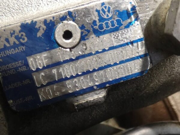 TURBOSPRĘŻARKA Turbo AUDI A3 TT VW GOLF SCIROCCO LEON 2.0 TFSI 06F145702C