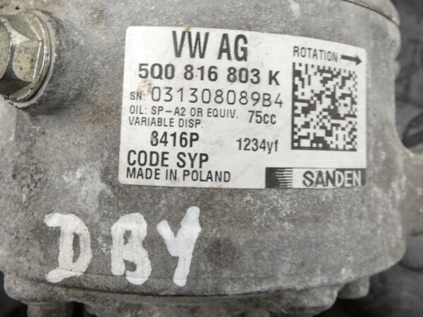 18225669965-6968ce832e992 KOMPRESOR Sprężarka klimatyzacji VW T-ROC POLO IBIZA 1.0TSI 5Q0816803K