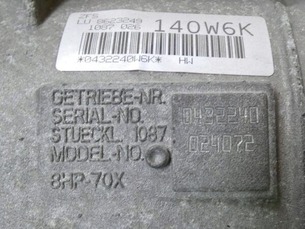 SKRZYNIA BIEGÓW BMW 3 F30 F31 F34 4 F32 F36 3.0D X-DRIVE N57D30A 8HP70X