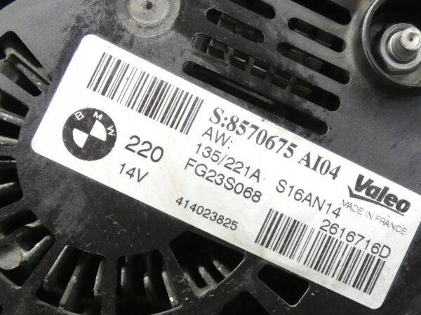 Alternator BMW 3 F30 F31 F34 4 F32 F36 X5 F15 X6 F16 3.0D 8570675
