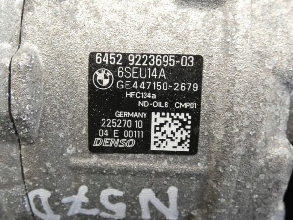 KOMPRESOR klimatyzacji BMW 3 F30 4 F32 F36 5 F10 X5 F15 X6 3.0D 9223695