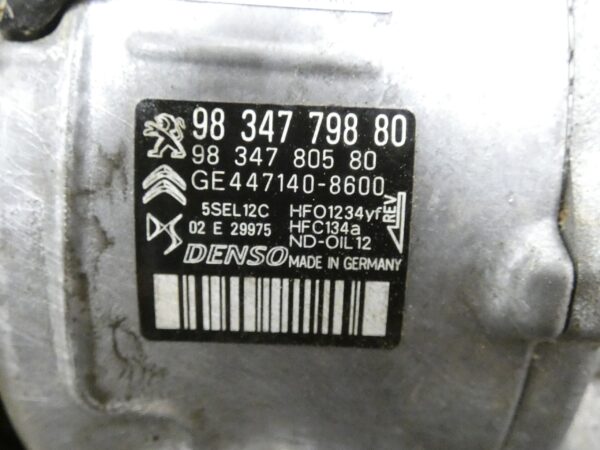 KOMPRESOR KLIMATYZACJI PEUGEOT 308 CITROEN C3 1,2THP 9834779880 447140-8600