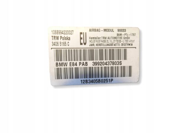 18295160469-698b83f137ba5 DESKA ROZDZIELCZA KONSOLA BMW X1 E84 AIRBAG KIEROWCY PASAŻERA 2991239