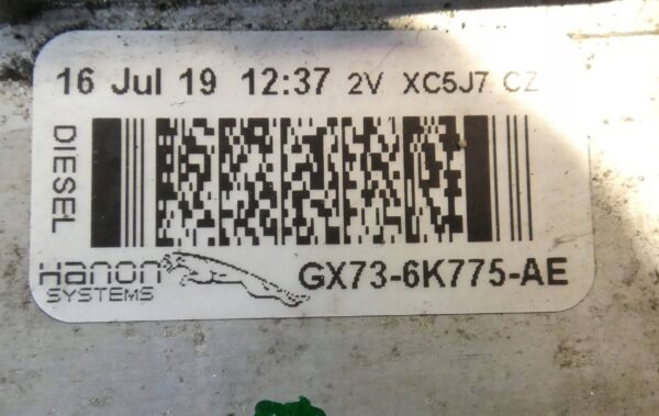 CHŁODNICA POWIETRZA Intercooler LAND ROVER VELAR F-PACE 2.0D GX736K775AE