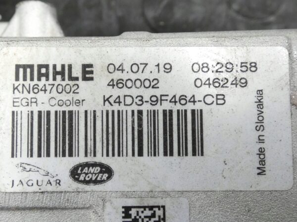 18316469322-698b4a720aad4 Chłodnica SPALIN EGR JAGUAR F-PACE LAND ROVER VELAR 2.0D K4D3-9F464-CB