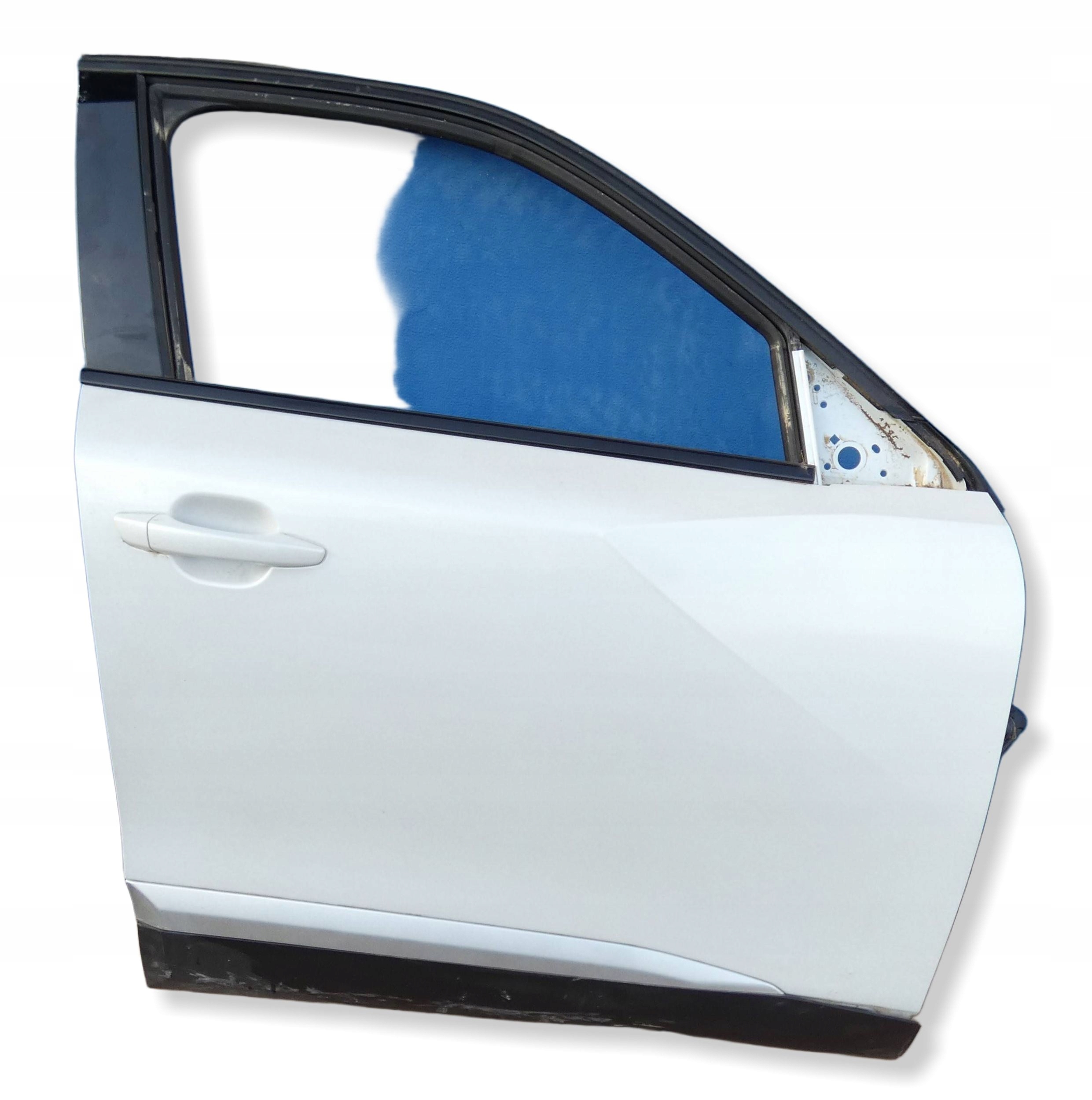 DRZWI PRZEDNIE PRAWE PEUGEOT 2008 II BIAŁA PERŁA W KOLOR