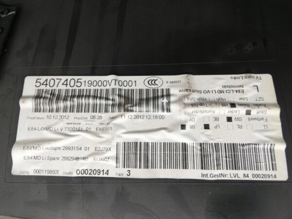 Boczek drzwi przednich strona lewa BMW X1 E84 2991535