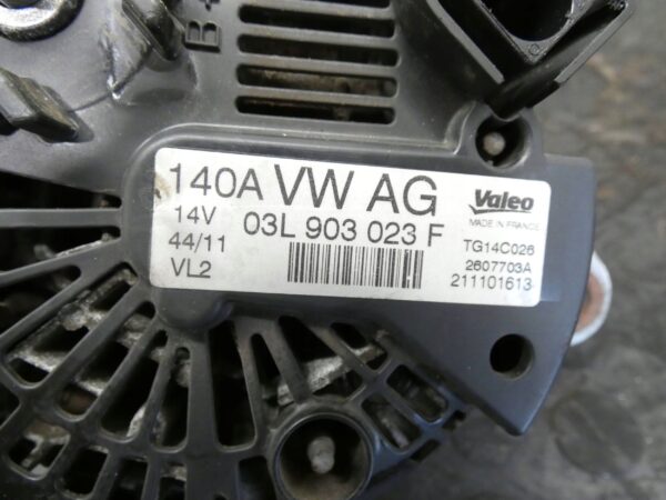 Alternator VW GOLF POLO TOURAN A3 ALTEA OCTAVIA 1.6 2.0 TDI 03L903023F