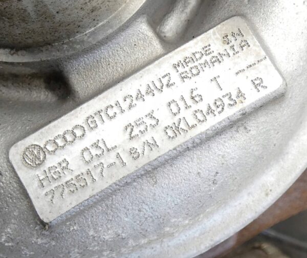 TURBOSPRĘŻARKA Turbo VW GOLF POLO TOURAN ALTEA OCTAVIA 1.6 TDI 03L253016T
