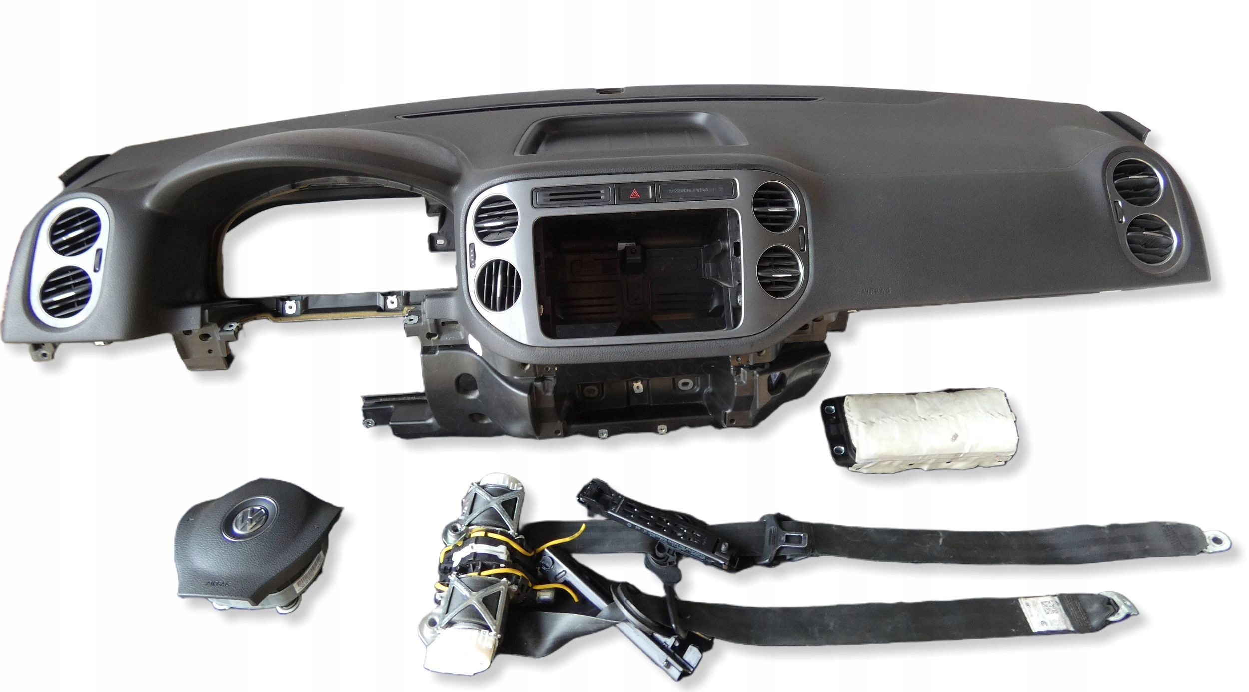 KONSOLA Deska rozdzielcza AIRBAG PODUSZKI PASY Tiguan I 5N1858295A