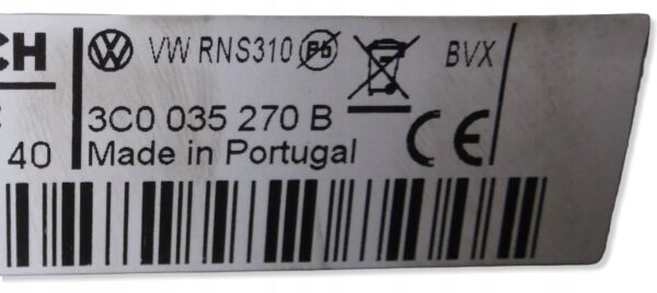 RADIO Stacja multimedialna GOLF VI PASSAT TOURAN TIGUAN EOS POLO 3C0035270B